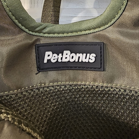 Army Green PetBonus Breathable Front Adjustable Small Dog Carrier Mesh Padded - Picture 5 of 14